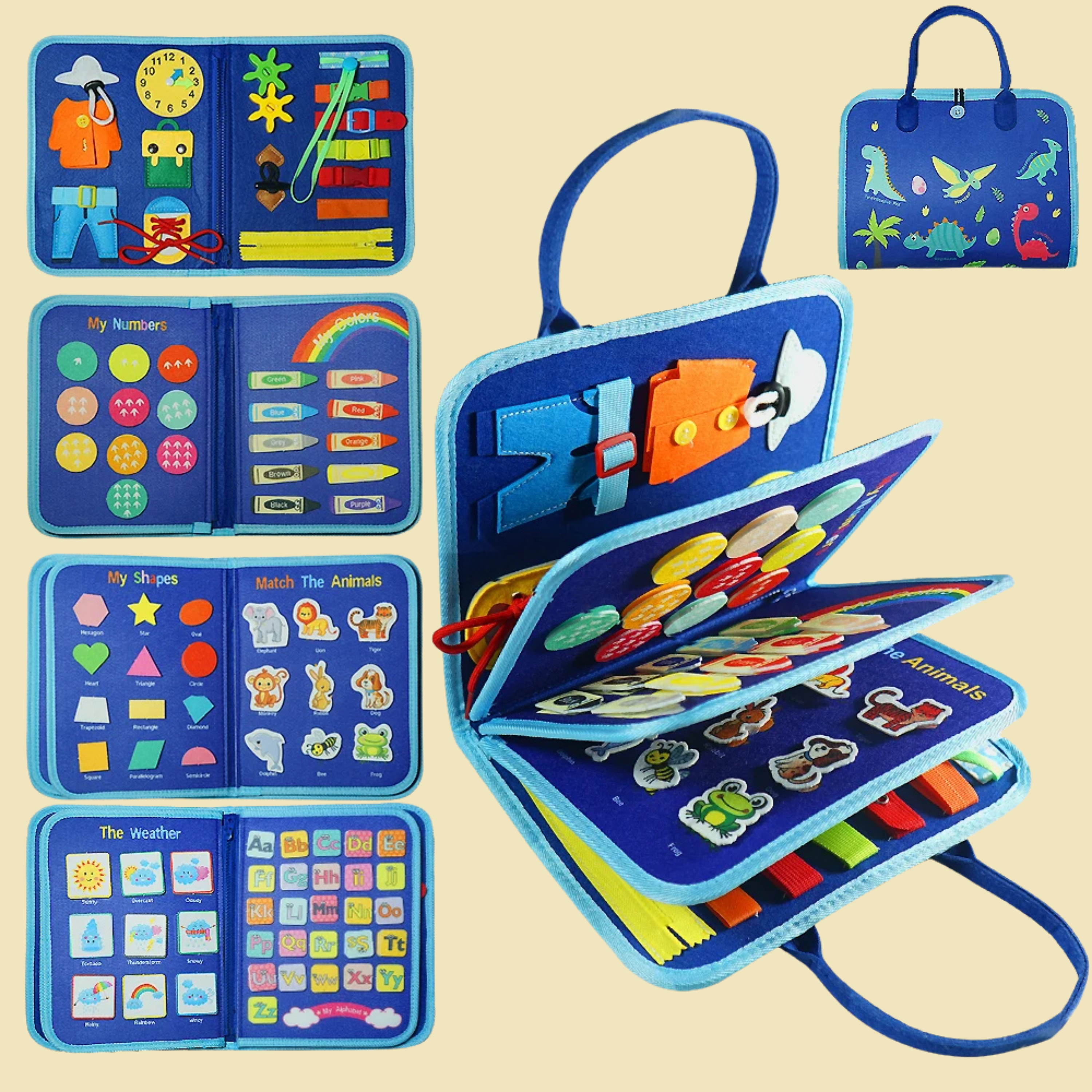 Busy Board - Dino Blue
