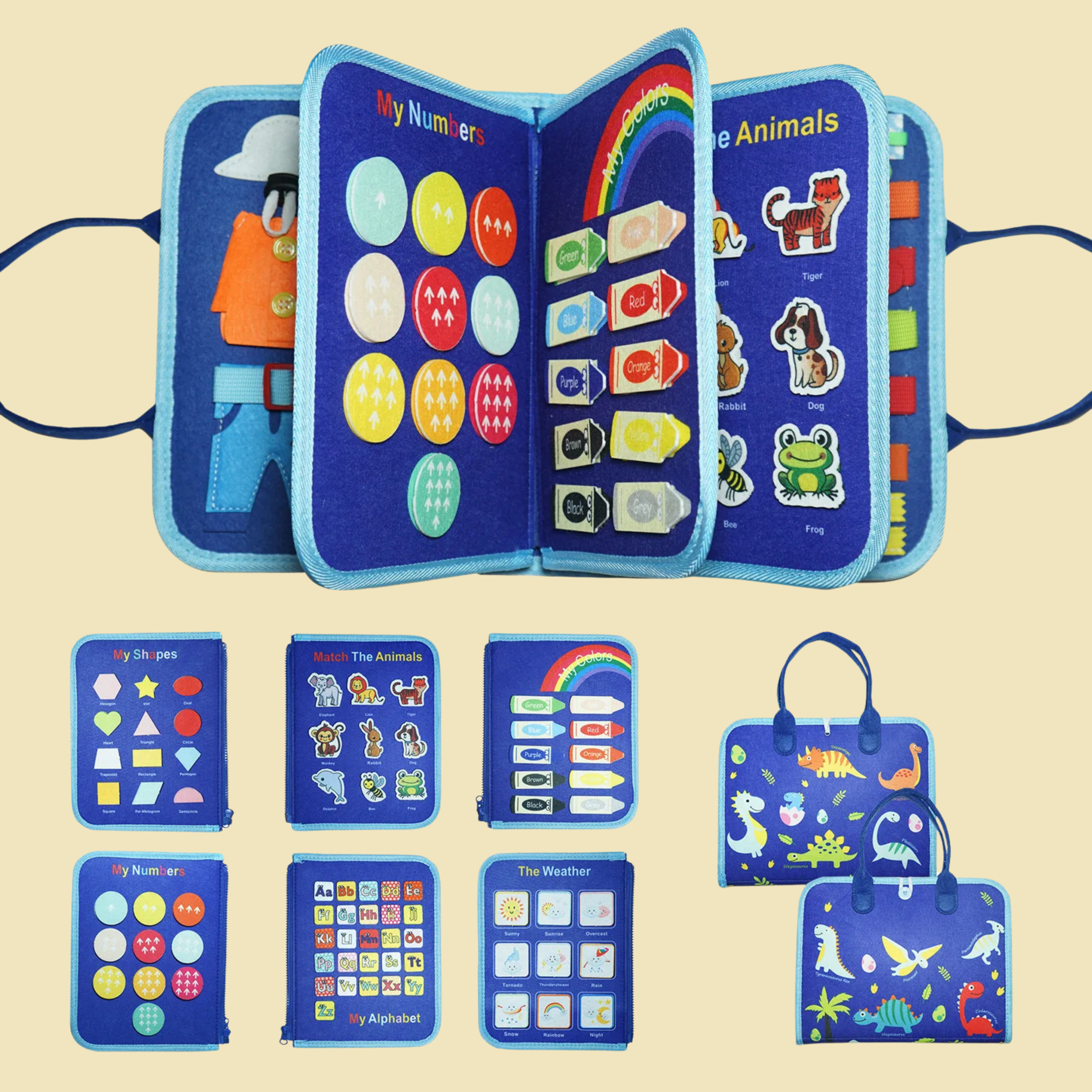 Busy Board - Dino Blue